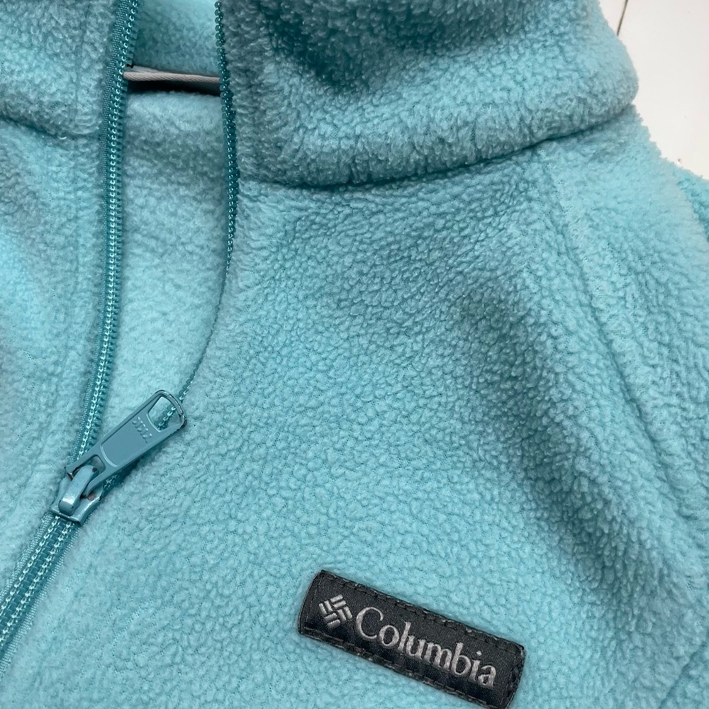 Columbia Light Blue Full Zip Fleece Jacket Women’s Size: Large - Picture 4 of 10